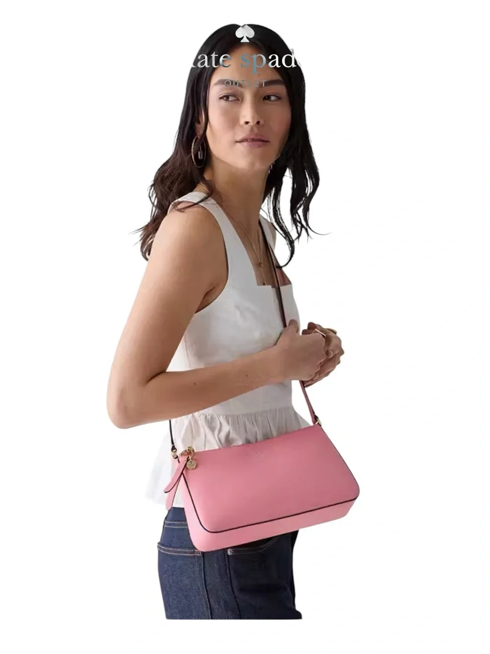 kate spade Pink Leather Crossbody with Gold Hardware
